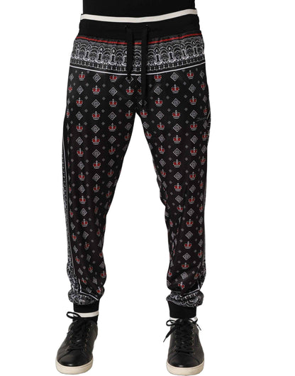 Black Bandana Crown Jogger Men Trouser Pants