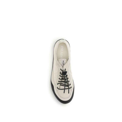 Beige Fabric Athletic Sneakers