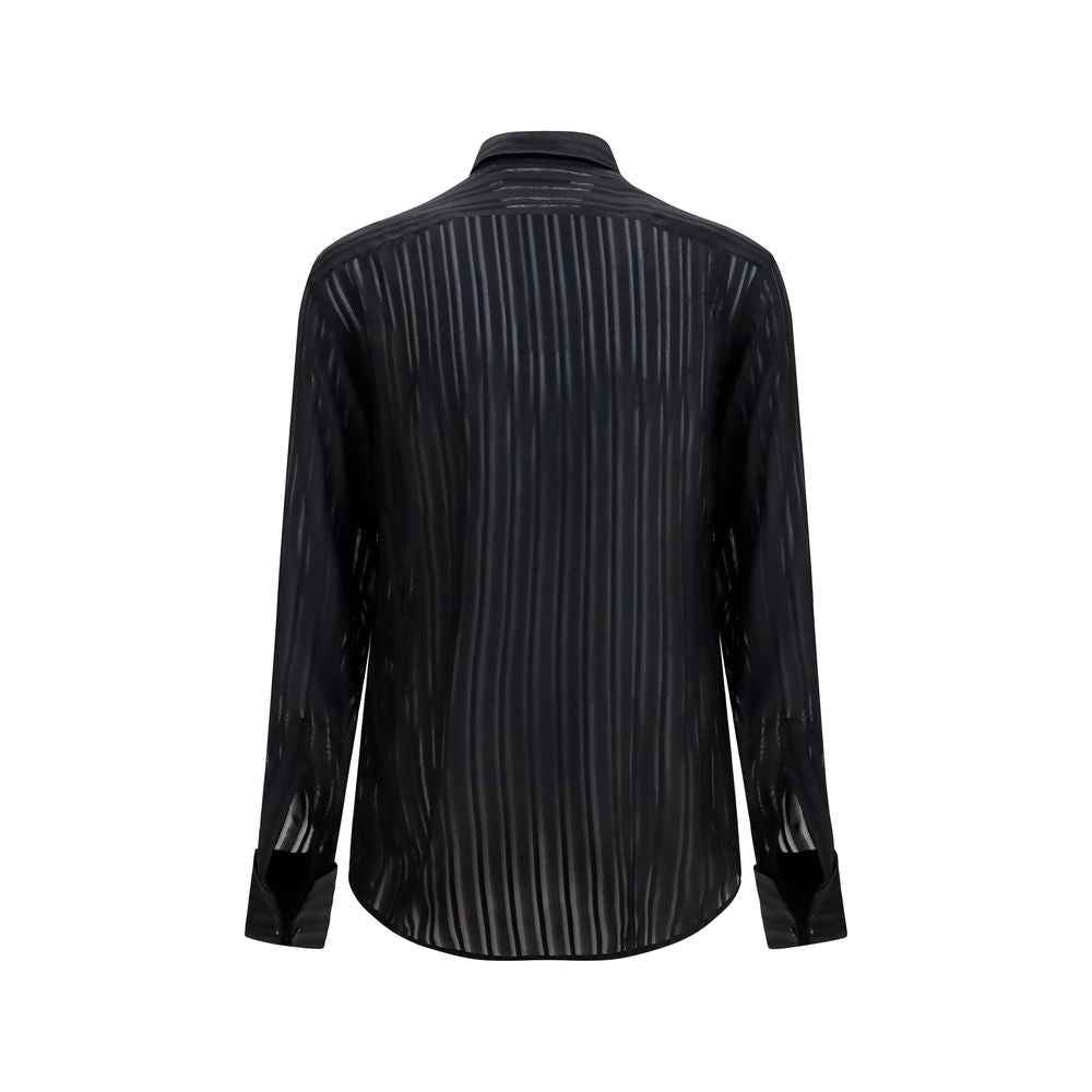 Black Silk Dress Shirt