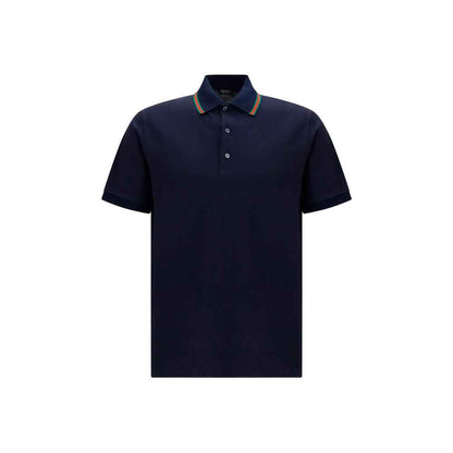 Blue Cotton Polo Shirt