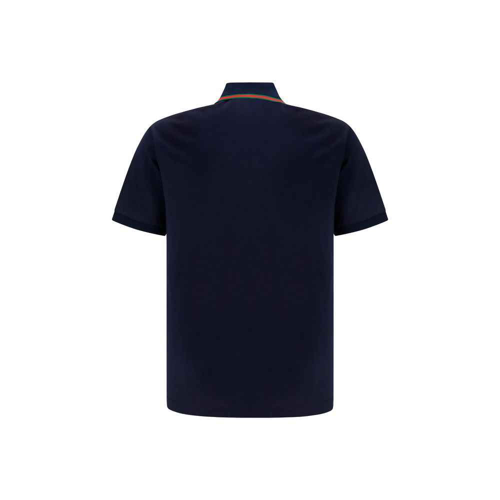 Blue Cotton Polo Shirt