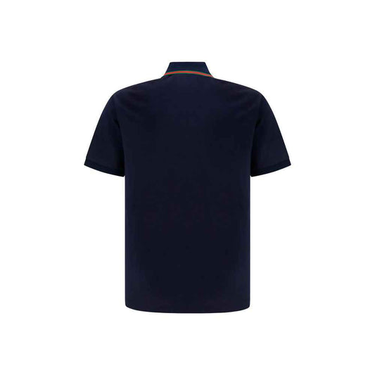 Blue Cotton Polo Shirt