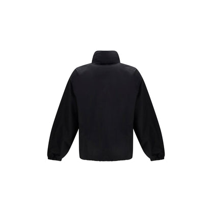 Black Cotton Full-Length Jacket