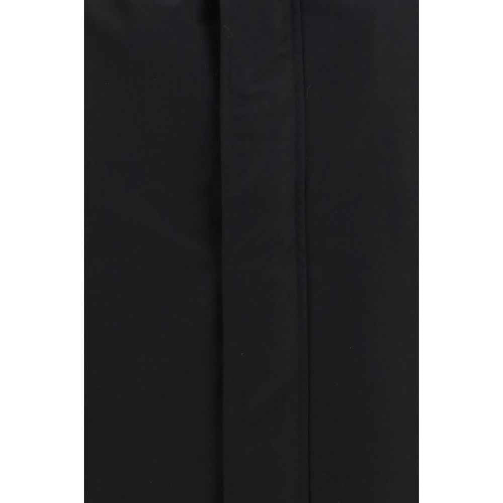 Black Cotton Full-Length Jacket