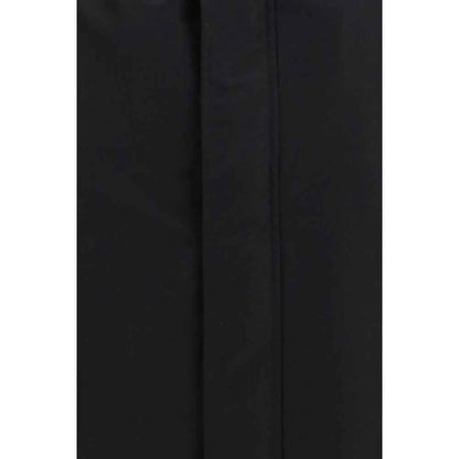 Black Cotton Full-Length Jacket