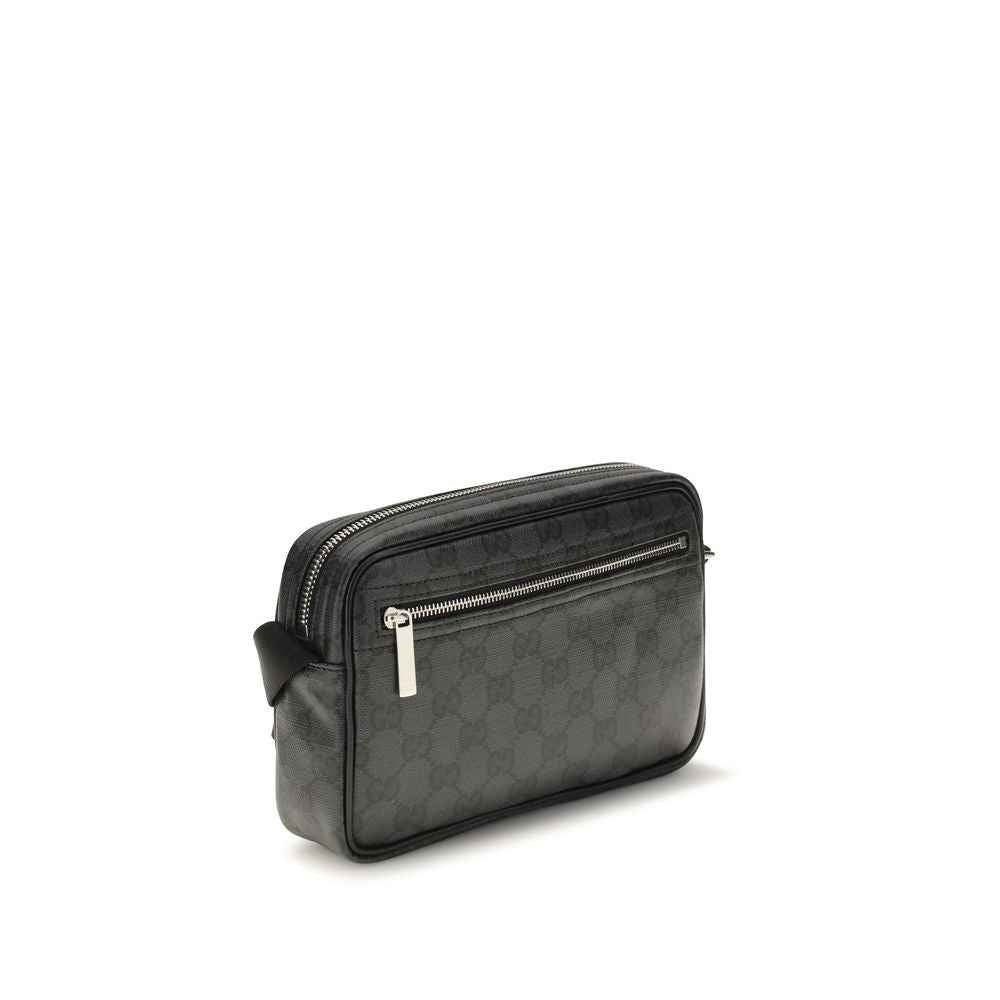Black Fabric Shoulder Bag