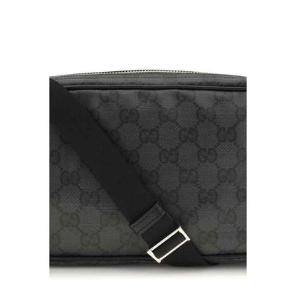 Black Fabric Shoulder Bag