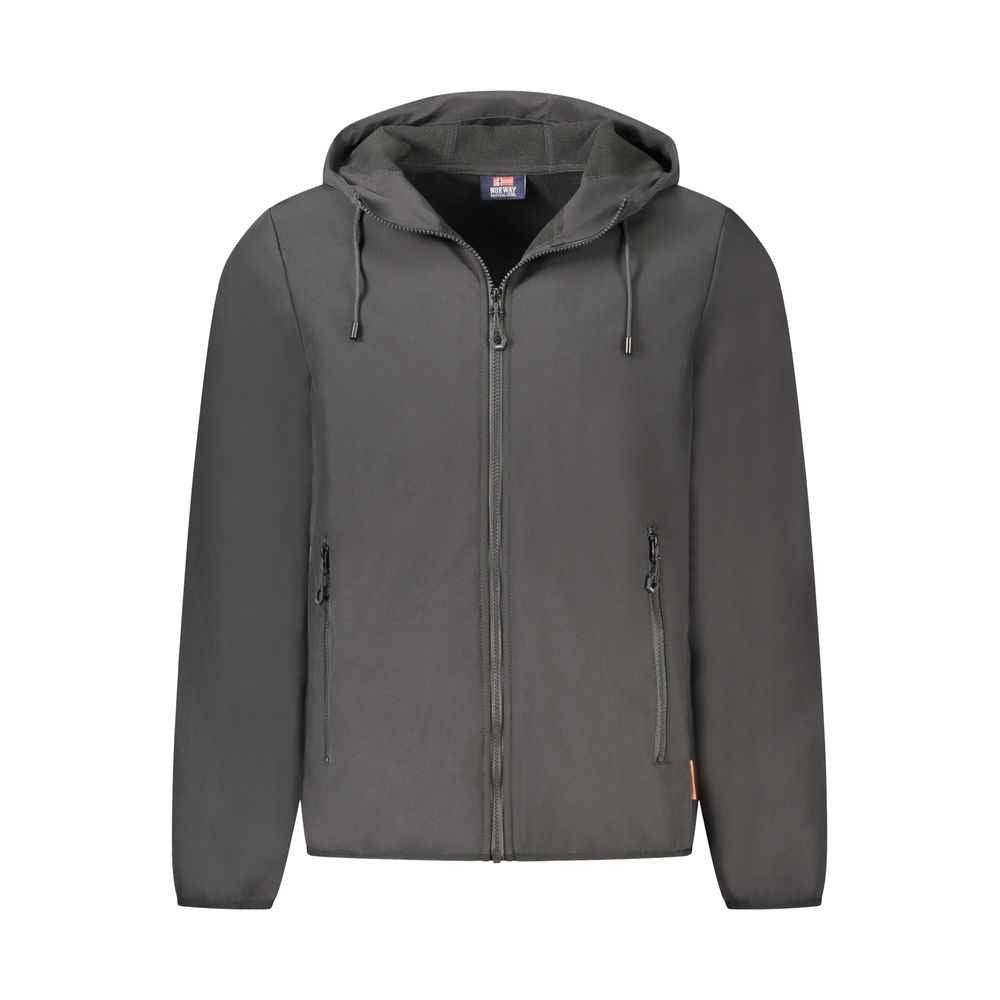 Black Polyester Men's Jacket