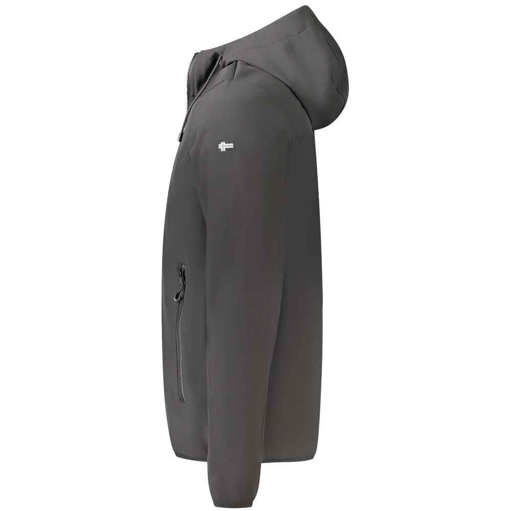 Black Polyester Men's Jacket
