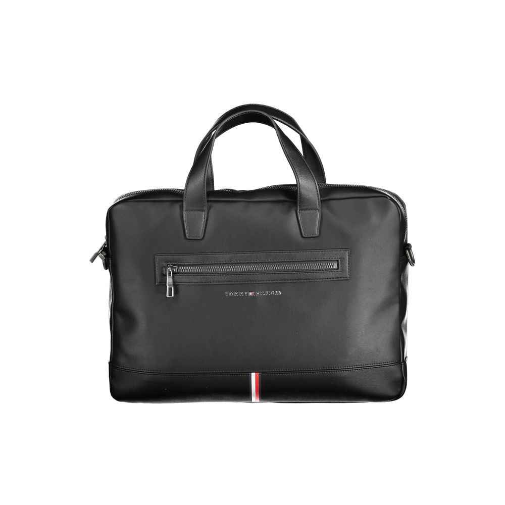 Black Polyurethane Men's Briefcase