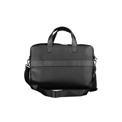 Black Polyurethane Men's Briefcase