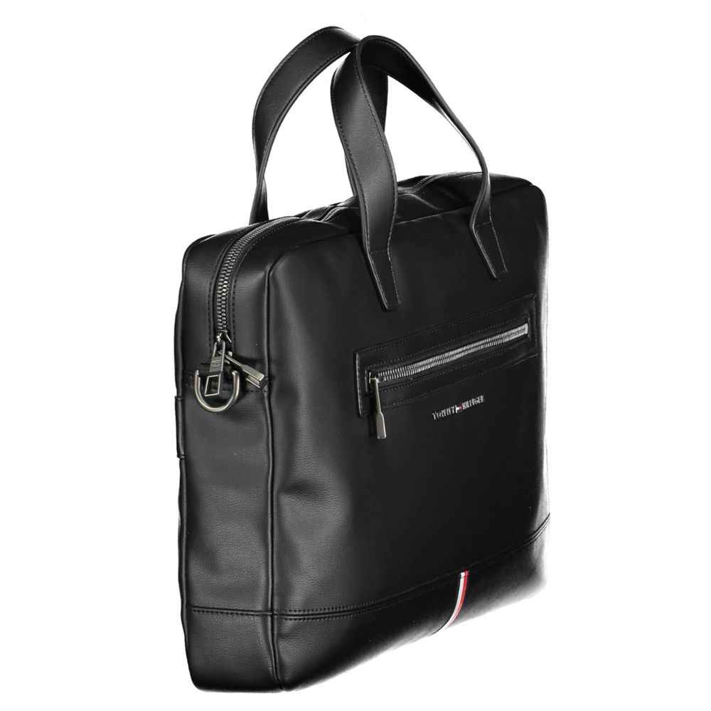 Black Polyurethane Men's Briefcase
