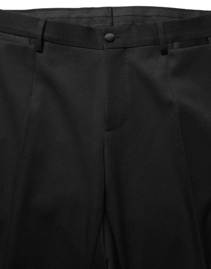 Black Wool Crystal Embellished 2 Piece Suit