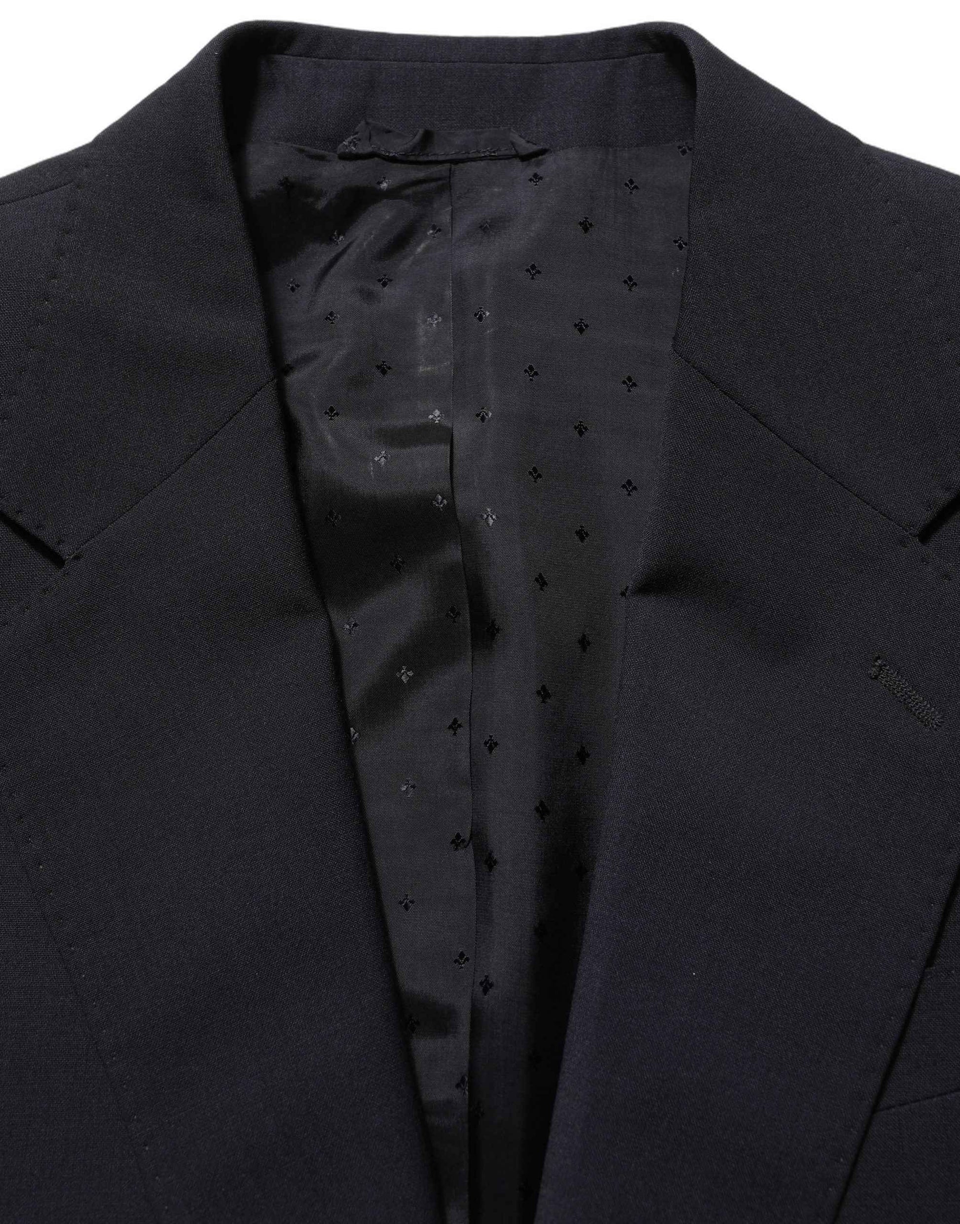 Black Wool Slim Fit Formal 3 Piece Men Suit