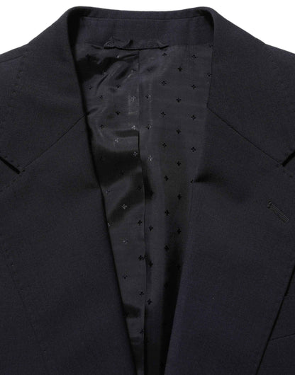 Black Wool Slim Fit Formal 3 Piece Men Suit