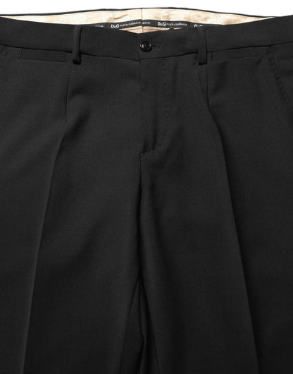 Black Wool Slim Fit Formal 2 Piece Men Suit