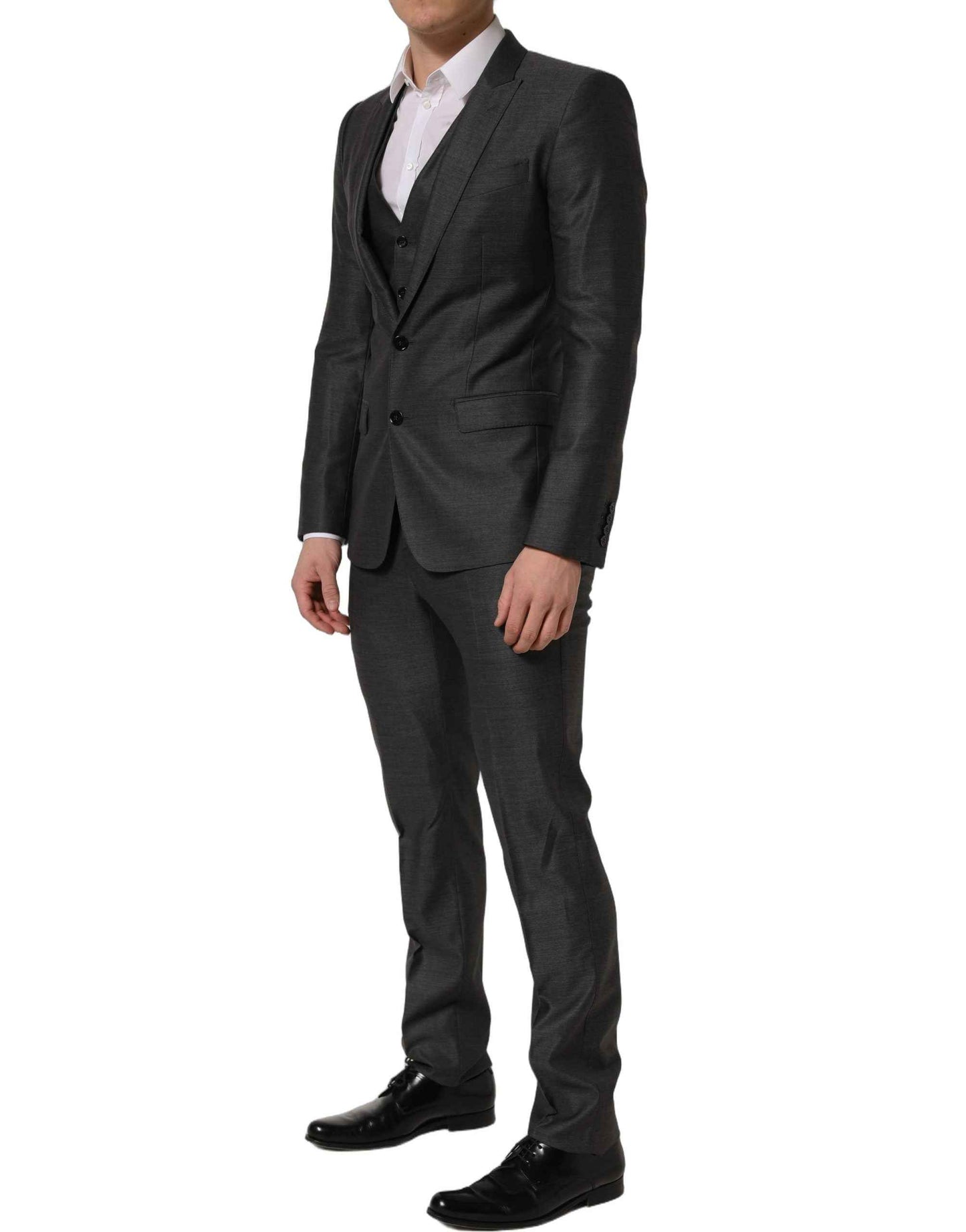 Gray MARTINI Slim Fit Formal 3 Piece Suit