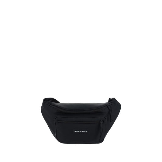 Black Polyester Clutch Bag