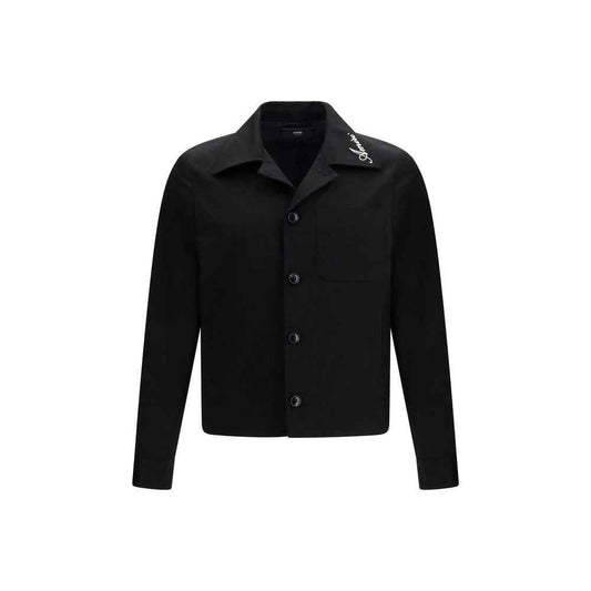 Black Cotton Full-Length Jacket
