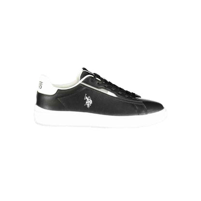 Black Polyester Men's Sneaker
