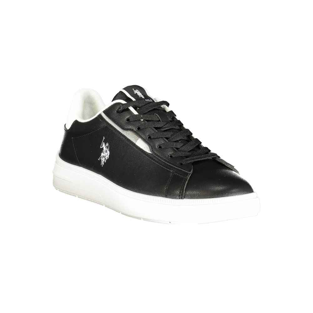 Black Polyester Men's Sneaker