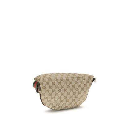 Beige Fabric Shoulder Bag
