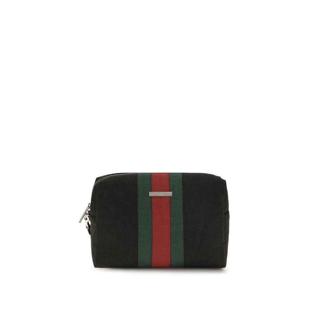 Black Fabric Shoulder Bag