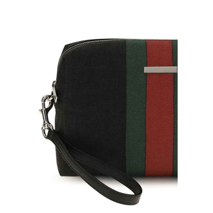 Black Fabric Shoulder Bag