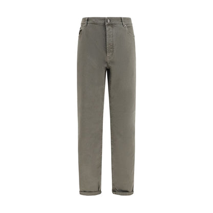 Bicolor Cotton Relaxed Fit Jeans