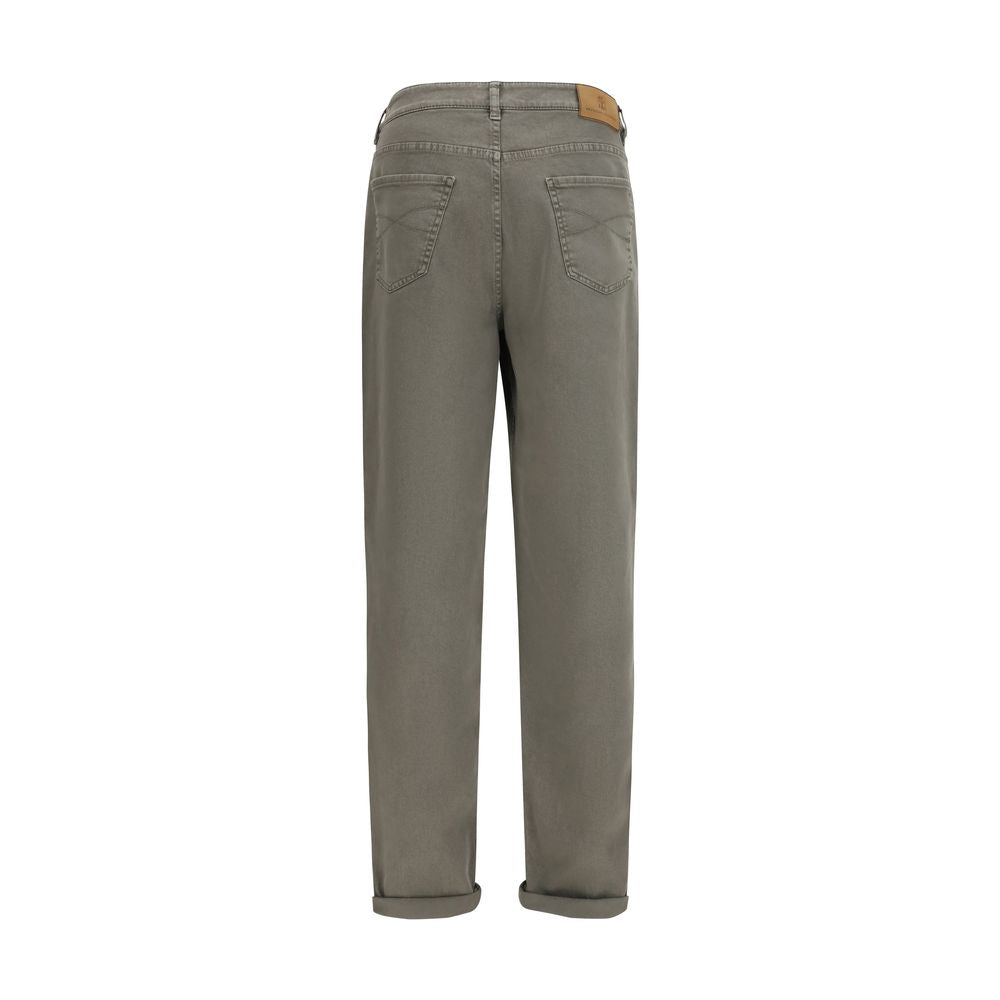 Bicolor Cotton Relaxed Fit Jeans