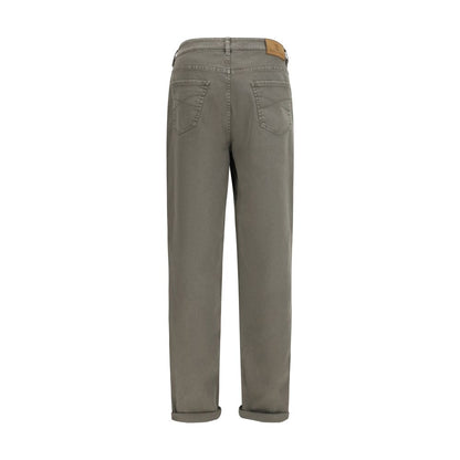 Bicolor Cotton Relaxed Fit Jeans