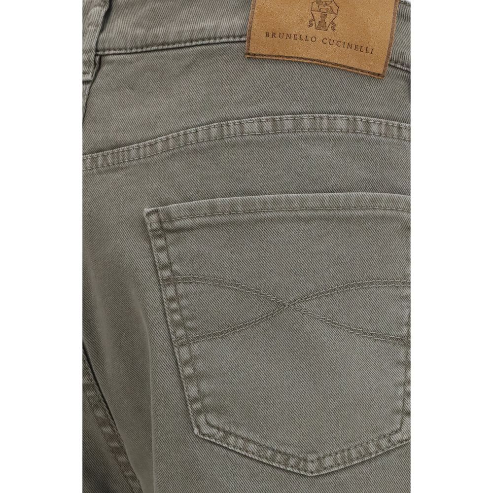 Bicolor Cotton Relaxed Fit Jeans