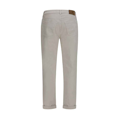 White Cotton Straight-Leg Jeans