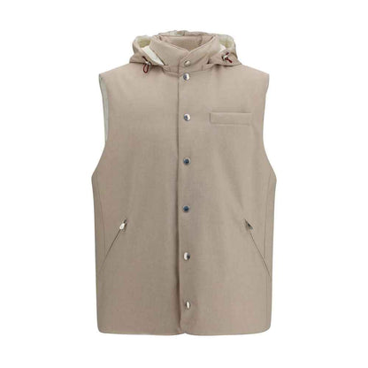 Beige Wool Oves Aries Sleeveless Jacket