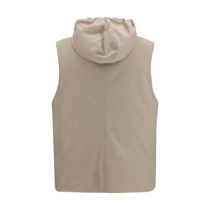 Beige Wool Oves Aries Sleeveless Jacket