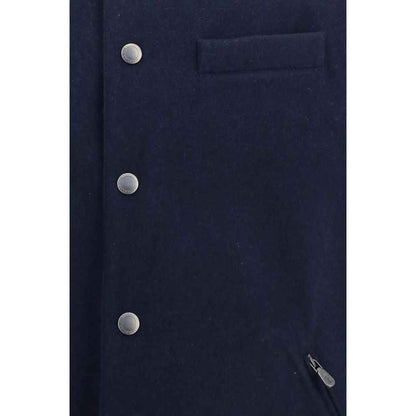 Blue Wool Oves Aries Sleeveless Jacket