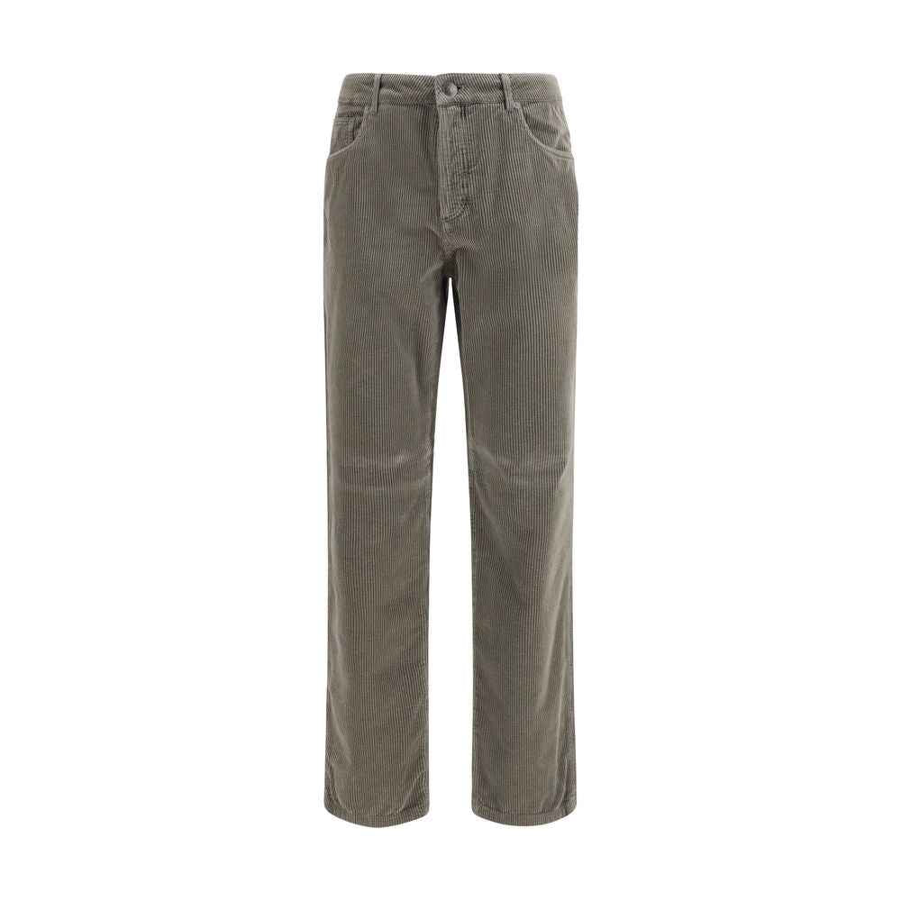 Bicolor Cotton Casual Pants