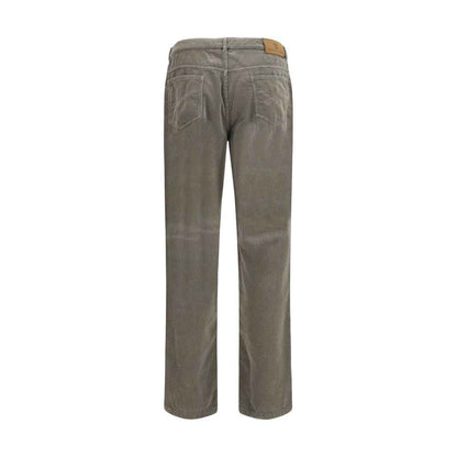 Bicolor Cotton Casual Pants