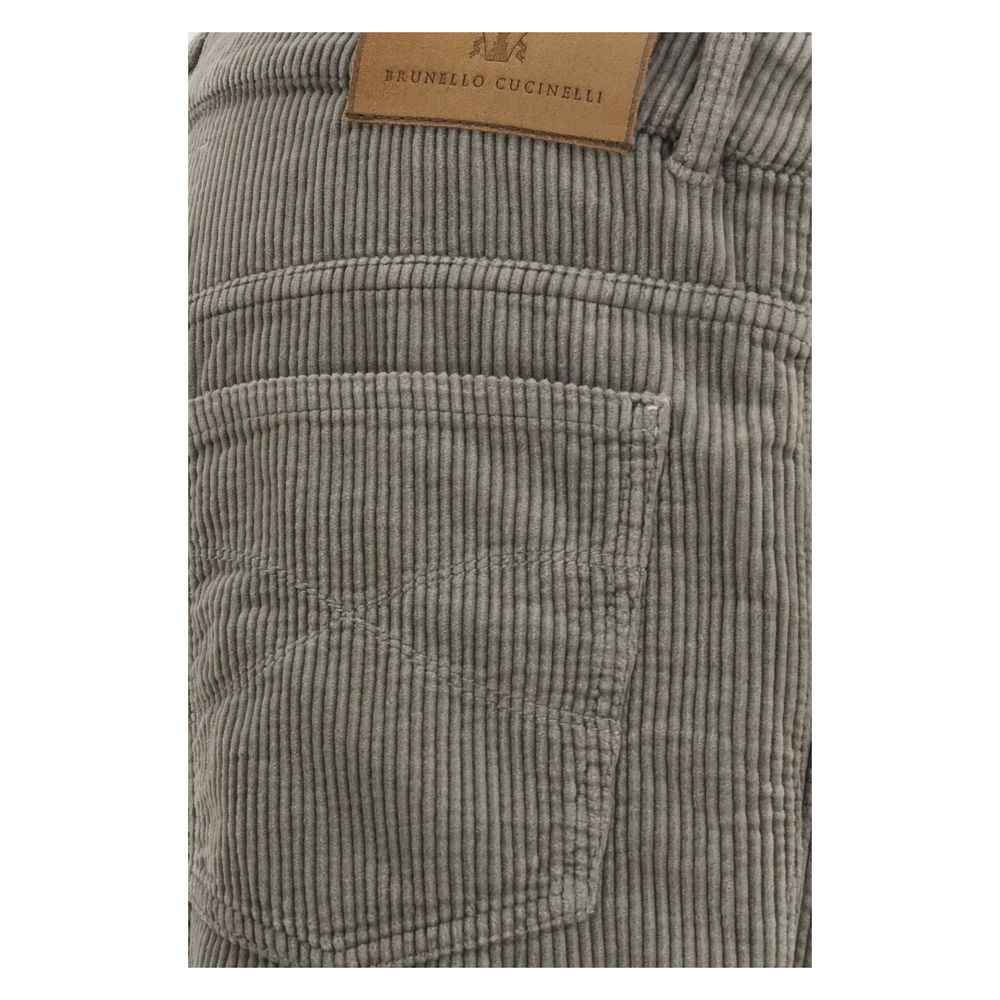 Bicolor Cotton Casual Pants