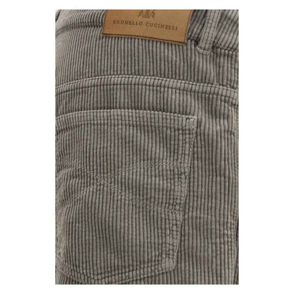 Bicolor Cotton Casual Pants