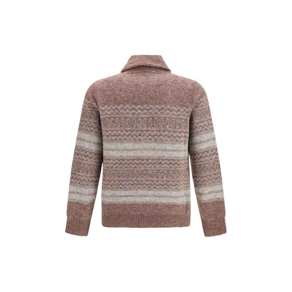 Bordeaux Alpaca Vicugna Pacos Cardigan