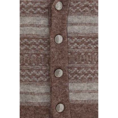 Bordeaux Alpaca Vicugna Pacos Cardigan