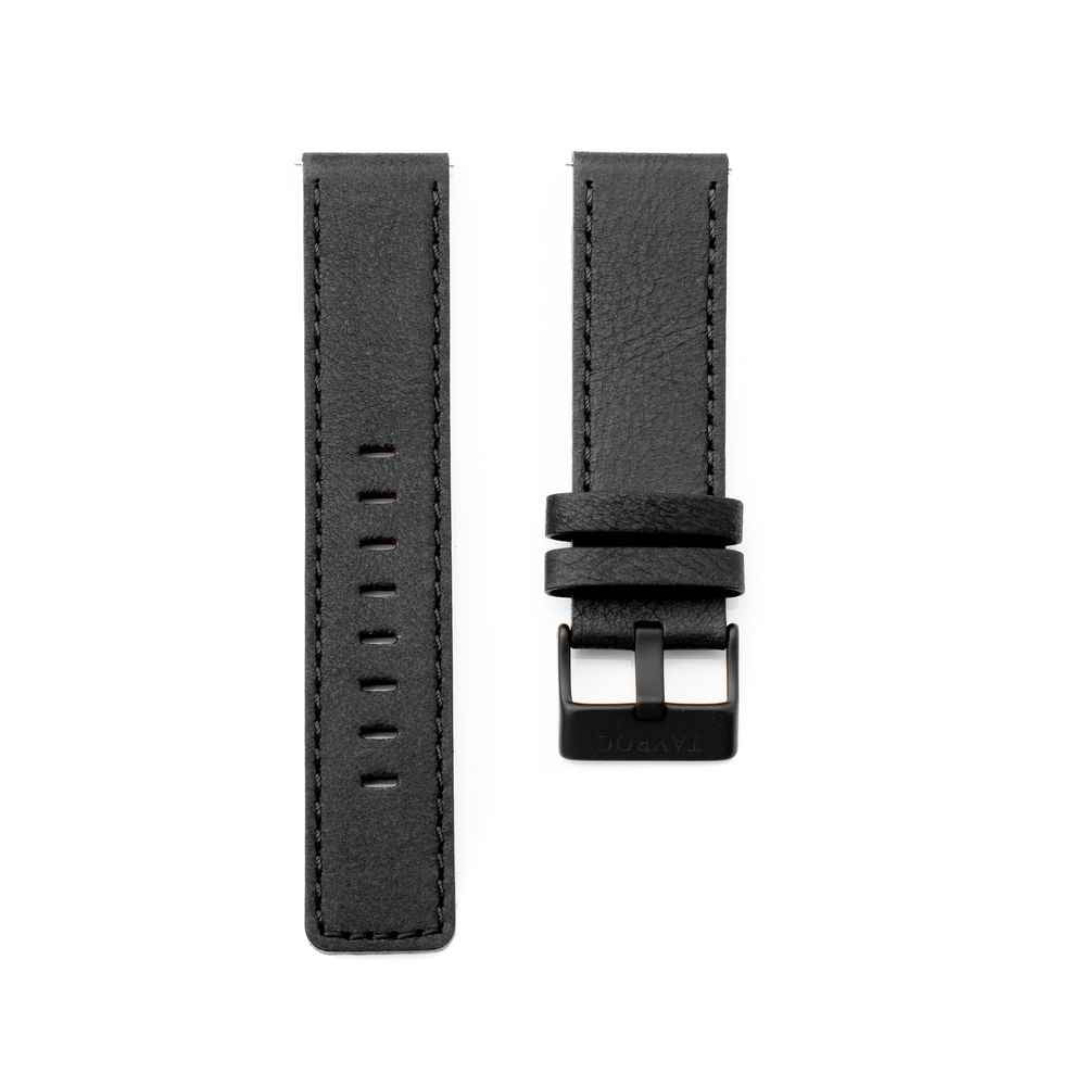 Black Leather Dress Watch
