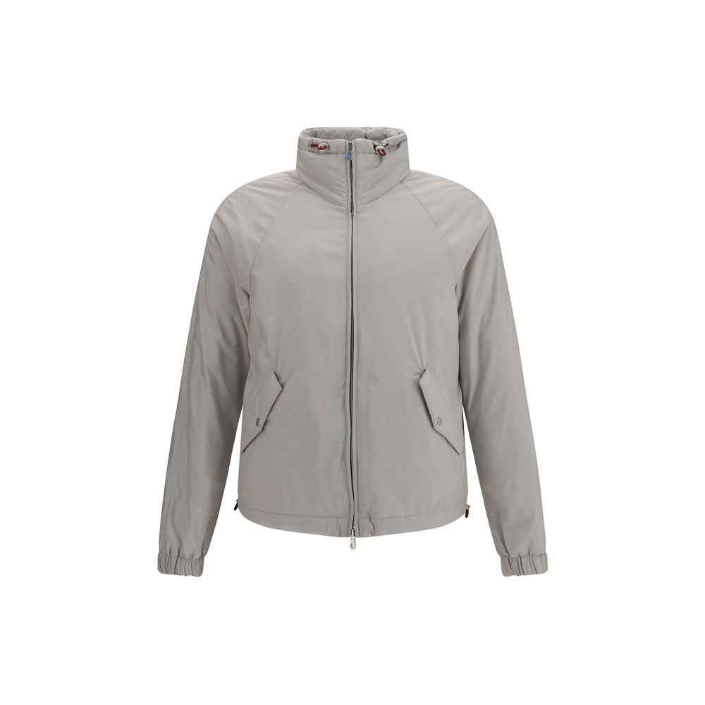 Gray Polyester Shell Jacket