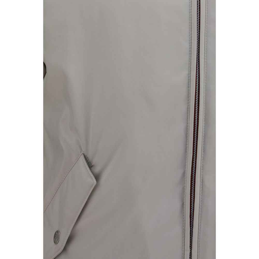 Gray Polyester Shell Jacket