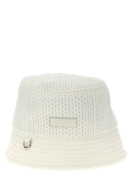 White Viscose Bucket Hat
