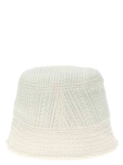 White Viscose Bucket Hat