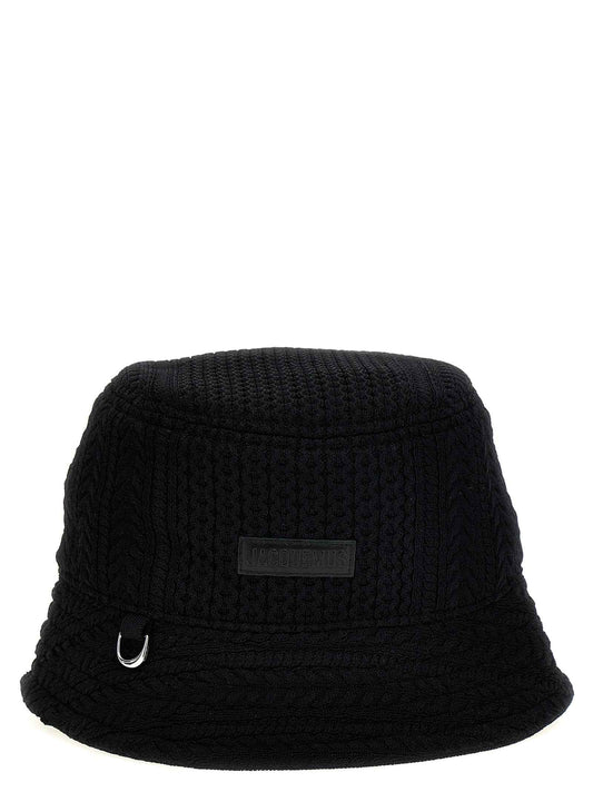 Black Viscose Bucket Hat