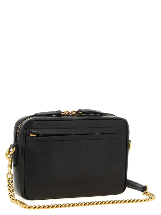 Brown Lamb Leather Crossbody Bag