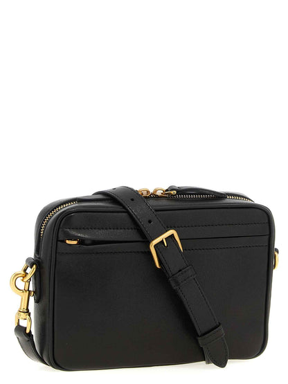 Brown Lamb Leather Crossbody Bag